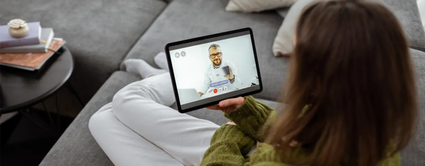 People video chatting on an ipad